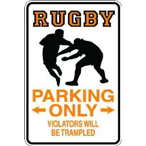 Spt42) Reserved for Rugby Player Only 9x12 Aluminum Sports Novelty 