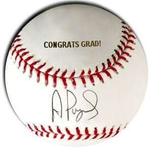  Albert Pujols Signed Baseball   Congrats Grad Engraved 