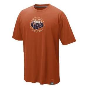  Nike Houston Astros Cooperstown Orange Washed Logo Shirt 