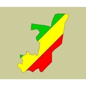  Congo Brazzaville flag map Mouse Pad