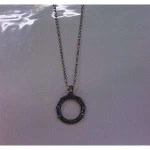 Stargate SG1 Necklace Pendant with Double Sided Gate on 22 inch Chain 