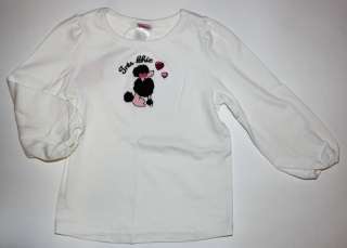 Gymboree Tres Chic heart jeweled white poodle shirt NWT  