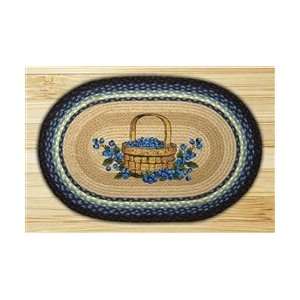  Oval Blueberry Basket Printed Country Rug by Harry W 