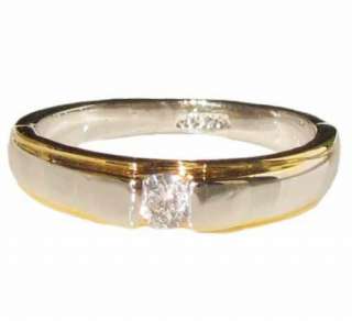swarovski crystal gold silver tone boys mens ladys engagement Ring 