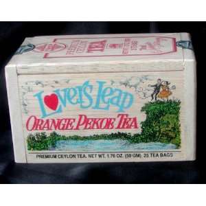 Lovers Leap Tea in Softwood Chest 1.76 Oz, Containing 25 Premium 