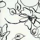 Black Off White Modern Floral Wallpaper /Jazz WE71200 SBK12775 