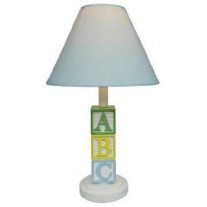  ABC with Blue Shade Table Lamp