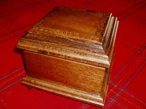 Mahogany Wood Jewelry Music Ring Box Craftsman Style  