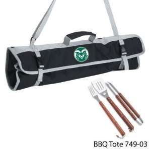   Colorado State Rams CSU Deluxe Wooden BBQ Grill Set