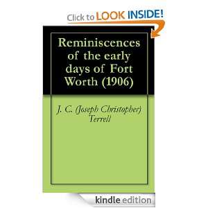 Reminiscences of the early days of Fort Worth (1906) J. C. (Joseph 