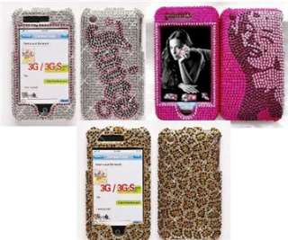   BLING Case 4 iPhone 3g 3gs Monroe Silver Leopard Cover Bumper  