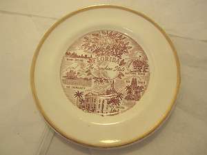 vintage Florida state cup saucer plate ashtray souvenir  