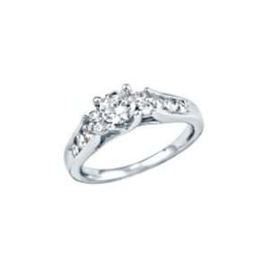   White Gold 1ct TW Round Diamond Engagement Ring, IGI Graded Jewelry