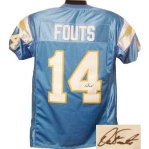 Dan Fouts Autographed/Hand Signed San Diego Chargers Powder Blue TB 