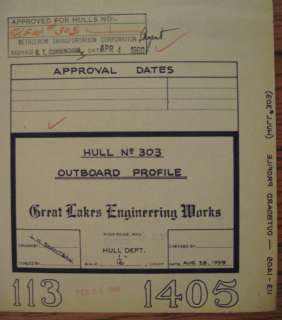 1959 Lake Freighter Arthur B. Homer Hull #303 OUTBOARD PROFILE 