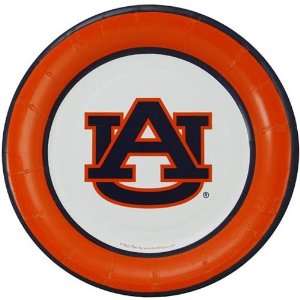 Auburn Tigers 8 Pack Stripes Dessert Paper Plates  Sports 