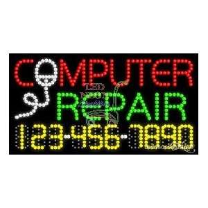Computer Repair LED Business Sign 17 Tall x 32 Wide x 1 Deep