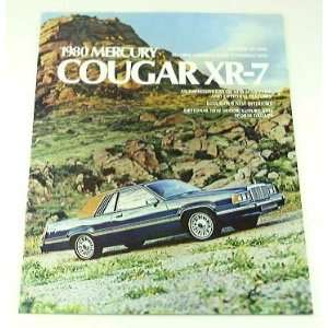  1980 80 Mercury COUGAR XR 7 BROCHURE Sports Luxury 