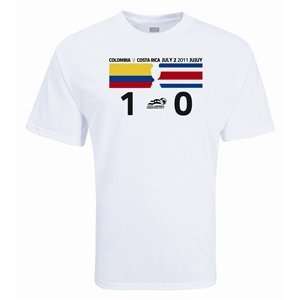   America 2011 Colombia 1 0 Costa Rica Result T Shirt