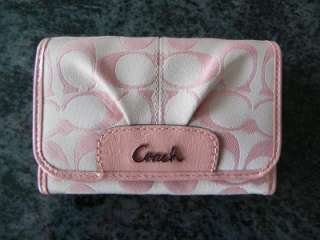 COACH Ashley Signature Satchel & Wallet Peony CORAL PINK 15443, 46157 
