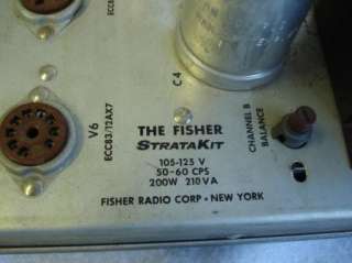 vintage Fisher KX 200 vacume tube master control amplifier 1962  
