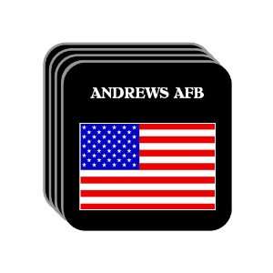 US Flag   Andrews AFB, Maryland (MD) Set of 4 Mini Mousepad Coasters