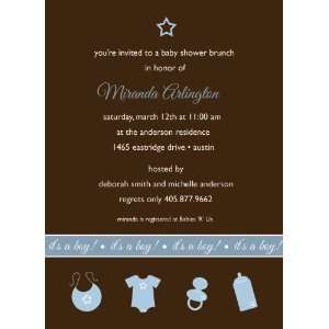  5x7 Its A Boy Baby Shower Invitation Health & Personal 
