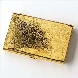  Business Card Holder   Double Sided   Gold Office 