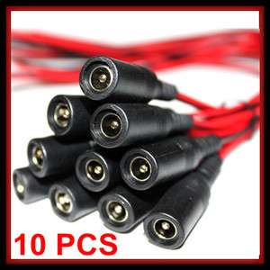 10 X CCTV DC Female Power Pigtails Adaptor Plug Lead Cord For CCTV 