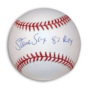 Steve Sax Autographed Baseball with 82 Roy Inscription