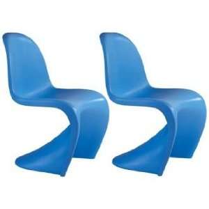  Set of 2 Zuo Baby S Blue Kids Chairs