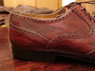   Mens Italy Made Beautiful Leather Wingtip Oxford Dress Shoes Sz 11.5D