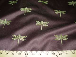 DRAGONFLIES EMBROIDERED~LUXURIOUS UPHOLSTERY FABRIC~  