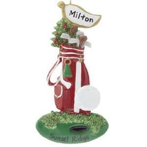  Personalized Golf Bag Christmas Ornament