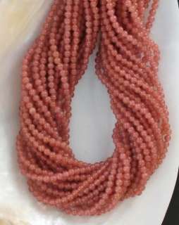 AAA 3.7mm ROUND PERUVIAN RHODOCHROSITE Beads ~  
