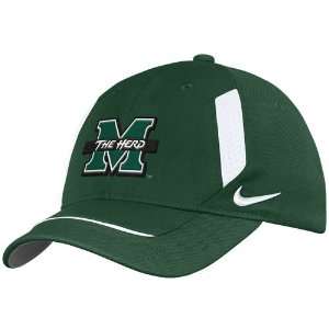 Nike Marshall Thundering Herd Green Adjustable Hat