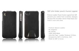 SGP Leather Case illuzion Legend Black Apple iPhone 4  