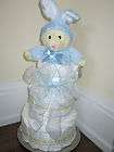 Baby Shower Boy Blue Easter Bunny Diaper Cake *CUTE*
