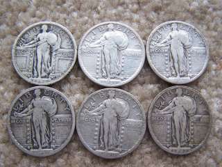 early date Standing Liberty Quarters  