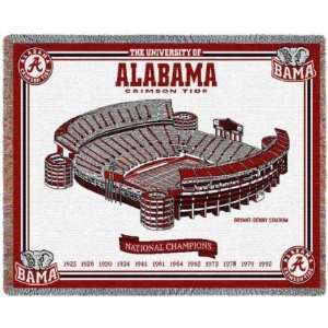  Alabama Crimson Tide National Champs Throw 69 x 48