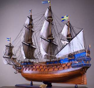 Wasa 45 large scaled wood model ship Sweden tall boat  