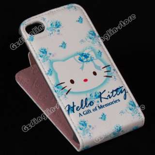 New Hello Kitty Flip Leather Hard Case Pouch Cover Skin For iPhone 4 