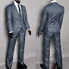 new Design slim fit one Buttons Mens Wedding Suits/gray Jacket+Dress 