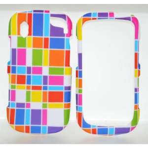 Rainbow Tile Square Rubber Texture Pantech 8992 Hotshot Snap on Cell 