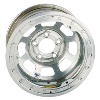 New 15 x 8 Bassett Silver D Hole IMCA Wheel 5 on 5, Beadlock, 2 