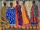 AFRICAN ART QUILT BLOCK PRINTED ON COTTON FABRIC