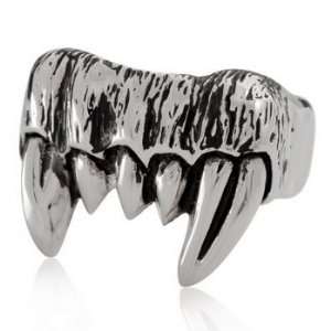 Vampire Teeth MENS Stainless Steel Ring Size 10