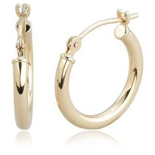  14k White Gold Round Diamond Channel Set Hoop Earrings (1 
