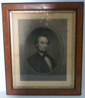 VINTAGE STEEL PLATE PAINTED ENGRAVED WME MARSHALL ABRAHAM LINCOLN 