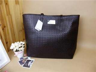 MANGO Solid Plait Surface Shopper Handbag Bag Brown or Black   Brand 